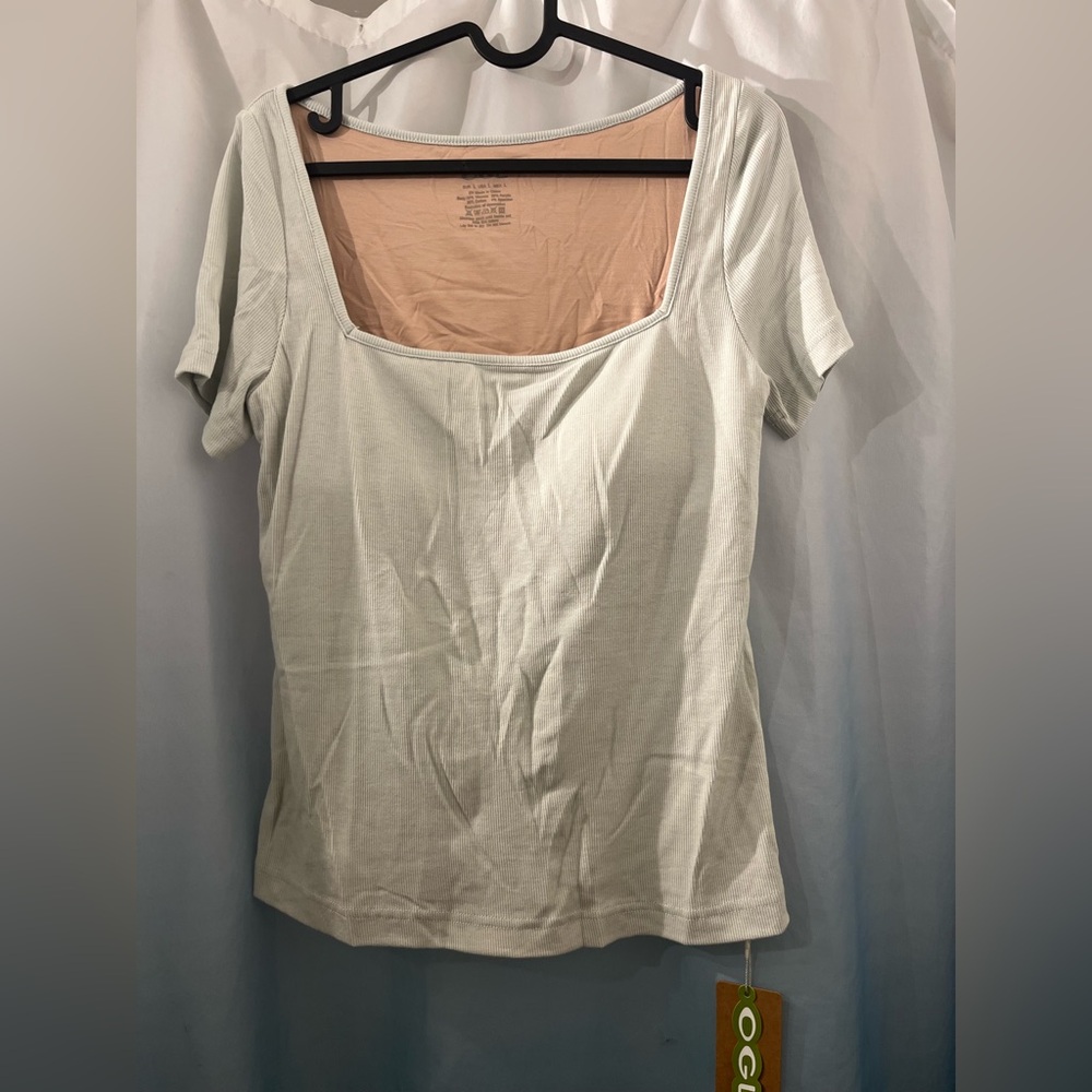 OGL light teal Square Neck Brami top